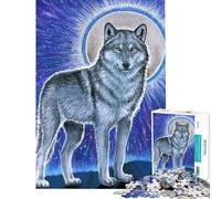 Puzzle per ragazzi da 1000 pezzi puzzle "Lo Spirito del Lupo Magico" gioco rilassante per adulti e famiglie ideale per compleanni e Natale (dimensioni 38x26cm)