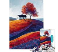 Puzzle per ragazzi da 1000 pezzi puzzle Solitudine autunnale per adulti gioco divertente che migliora la memoria compleanno e Natale (dimensioni 38x52cm)
