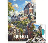 Puzzle per ragazzi da 1000 pezzi Quebec City antistress sfida impegnativa rafforza l'amore tra le coppie 50x75cm