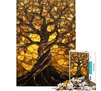 Puzzle per ragazzi da 1000 pezzi "Radice d'oro dell'albero" Puzzle per adulti Antistress per migliorare la memoria Attività divertenti da fare a casa (Dimensioni 38x26cm)