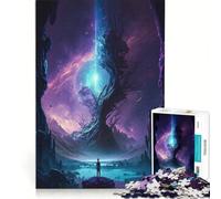 Puzzle per ragazzi da 1000 pezzi "Radici magiche nello spazio" gioco antistress rilassante per la mente sfida unica 38x52cm