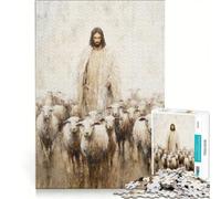 Puzzle per ragazzi da 1000 pezzi raffigurante Gesù il Buon Pastore gioco educativo per divertimento in famiglia regalo di compleanno regalo di viaggio 50x75cm