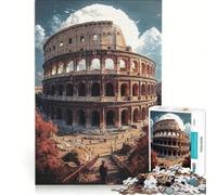 Puzzle per ragazzi da 1000 pezzi raffigurante il Colosseo di Roma, gioco rilassante, decorazione da parete, regalo per amici e familiari 38x52cm