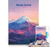 Puzzle per ragazzi da 1000 pezzi raffigurante il Monte Ararat Turchia un gioco fai-da-te che migliora la memoria con poster e foglio di curiosità abbinati 38x26cm