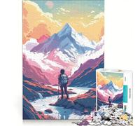 Puzzle per ragazzi da 1000 pezzi raffigurante il Monte Bianco Francia gioco fai-da-te stimola la memoria con poster e foglio di curiosità abbinati 50x75cm