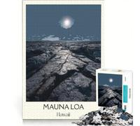 Puzzle per ragazzi da 1000 pezzi raffigurante il vulcano Mauna Loa, un gioco impossibile, ideale come regalo di compleanno, con poster e foglio di curiosità abbinati 50x75cm