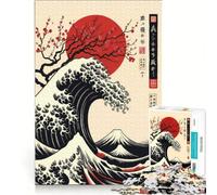 Puzzle per ragazzi da 1000 pezzi raffigurante la Grande Onda del Fuji, gioco pratico per il divertimento in famiglia, ideale come regalo per tutta la famiglia 38x52cm