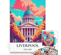 Puzzle per ragazzi da 1000 pezzi raffigurante la Liverpool storica, gioco educativo, decorazione da parete, compleanno e Natale 38x26cm