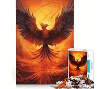 Puzzle per ragazzi da 1000 pezzi raffigurante la maestosa fenice che risorge antistress di difficoltà elevata ideale come decorazione per la scrivania 38x26cm