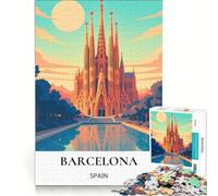 Puzzle per ragazzi da 1000 pezzi raffigurante la Sagrada Familia al tramonto Un gioco divertente che allena la mente e la manualità Adatto anche come decorazione da scrivania 38x52cm