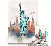 Puzzle per ragazzi da 1000 pezzi raffigurante la Statua della Libertà giocattolo educativo per divertimento in famiglia per rafforzare l'amore tra le coppie 38x26cm