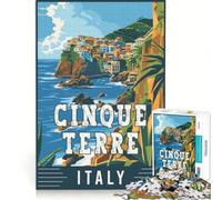 Puzzle per ragazzi da 1000 pezzi raffigurante le Cinque Terre in Italia, un gioco impossibile, un divertente antistress, ideale come regalo 50x75cm
