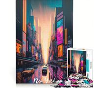 Puzzle per ragazzi da 1000 pezzi raffigurante Times Square a New York gioco interattivo migliora la memoria amici e familiari 50x75cm