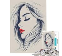 Puzzle per ragazzi da 1000 pezzi raffigurante una donna con gli occhi chiusi Un gioco stimolante per tutta la famiglia adatto a partire dai 14 anni (38x52cm)