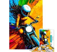 Puzzle per ragazzi da 1000 pezzi raffigurante una donna in moto Puzzle per adulti antistress per migliorare la memoria e per attività divertenti da fare a casa (dimensioni 38x52cm)
