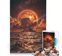 Puzzle per ragazzi da 1000 pezzi, raffigurante un'alba infuocata su un'isola oceanica, gioco educativo, migliora la memoria, regalo di compleanno, regalo 50x75cm