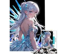 Puzzle per ragazzi da 1000 pezzi ragazza anime con abito di cristallo attività divertenti da fare in casa decorazione artistica per la casa giochi educativi adatti a persone dai 14 anni in su 38x52cm