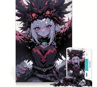 Puzzle per ragazzi da 1000 pezzi,ragazza anime con ali di corvo,disegno preciso sui bordi,gioco di concentrazione,regalo,gioco rilassante,scena natalizia 38x26cm