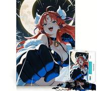 Puzzle per ragazzi da 1000 pezzi,ragazza anime con capelli rossi e zanne,giunture lisce,divertente attività per la mente,gioco rilassante,regalo di Natale per il tempo libero (50x75cm)