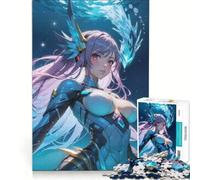 Puzzle per ragazzi da 1000 pezzi, ragazza anime con le ali, gioco divertente, allena la mente e la mano, adatto come decorazione da scrivania 38x52cm