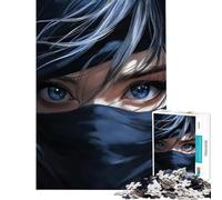 Puzzle per ragazzi da 1000 pezzi ragazza anime con occhi azzurri sfida educativa decorazione per la casa gioco educativo per ragazzi dai 14 anni in su 38x52cm