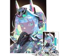 Puzzle per ragazzi da 1000 pezzi ragazza anime con un vestito scintillante gioco per famiglie giocattolo educativo regalo per donne e uomini per tutta la famiglia (dimensioni 50x75cm)
