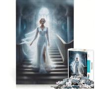 Puzzle per ragazzi da 1000 pezzi, ragazza bionda fantasma sulle scale, gioco educativo, migliora la memoria, gioco stimolante, regalo 50x75cm
