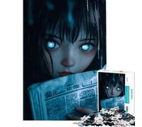 Puzzle per ragazzi da 1000 pezzi ragazza dagli occhi azzurri con giornale Giocattolo avvincente per coltivare la pazienza Gioco per famiglie adatto alle coppie Ottimo regalo per gli amanti del gioco