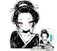 Puzzle per ragazzi da 1000 pezzi ragazza geisha anime in kimono gioco interattivo per un'esperienza educativa stimolante ideale come regalo per chi ama i giochi di analisi e logica (38x52cm)