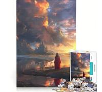 Puzzle per ragazzi da 1000 pezzi "Ragazza sull'orlo del baratro" gioco interattivo rilassante e stimolante per l'intelletto regalo di compleanno regalo 38x52cm