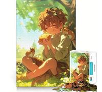 Puzzle per ragazzi da 1000 pezzi: ragazzo che mangia con gli scoiattoli,gioco divertente e rilassante,ideale per stimolare la mente e creare un'attività piacevole Regalo di Natale per il tempo libero