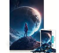 Puzzle per ragazzi da 1000 pezzi,ragazzo che sogna la luna,taglio premium,divertente,gioco intelligente,regalo,gioco facile,pezzo artistico natalizio (50x75cm)