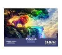 Puzzle Per Ragazzi Da 1000 Pezzi Rainbow Lion Waterfall Fantasy Art Puzzle Per Ragazzi Gioco Pratico Sfida Difficile Regali Unici Per Compleanno E Natale 70x50cm/1000pcs