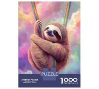 Puzzle Per Ragazzi Da 1000 Pezzi Rainbow Sloth Puzzle Giochi Rilassanti Ma Divertenti E Spiritosi Regali Di Natale E Compleanno 70x50cm/1000pcs