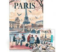 Puzzle per ragazzi da 1000 pezzi "Rapsodia Parigina", gioco divertente, allena la mente e la mano, ideale come decorazione da scrivania 50x75cm