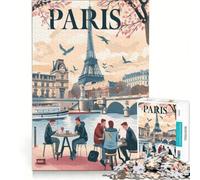 Puzzle per ragazzi da 1000 pezzi "Rapsodia parigina", gioco rompicapo, stimolante da completare, regalo per amici e familiari 38x52cm