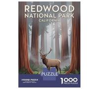 Puzzle Per Ragazzi Da 1000 Pezzi Redwood National Park Elk Puzzle Giochi Rilassanti Ma Divertenti E Spiritosi Regali Di Compleanno E Unici 38x26cm/1000pcs