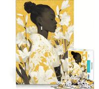 Puzzle per ragazzi da 1000 pezzi, Regina Floreale in Kimono, Giocattolo Antistress, Difficile, Adatto per Decorazione Scrivania 38X52CM