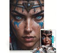 Puzzle per ragazzi da 1000 pezzi Regina Guerriera Selvaggia gioco pratico per divertimento in famiglia ideale come regalo per tutta la famiglia 38x52cm