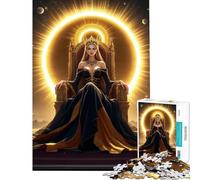Puzzle per ragazzi da 1000 pezzi Regina sul trono d'oro gioco pratico giocattolo educativo idee regalo sfida impegnativa (dimensioni 75x50cm)