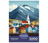 Puzzle Per Ragazzi Da 1000 Pezzi Reykjavik Cityscape Puzzle Giochi Rilassanti Ma Divertenti E Spiritosi Regali Di Compleanno E Unici 52x38cm/1000pcs
