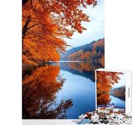 Puzzle per ragazzi da 1000 pezzi Riflesso del lago autunnale Gioco educativo Sfida impegnativa Giocattolo educativo per l'interazione genitore-figlio (50x75cm)