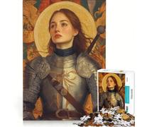 Puzzle per ragazzi da 1000 pezzi: Ritratto di Giovanna d'Arco - Pulzella d'Orléans giochi per famiglie decorazione perfetta collezione d'artista belle arti 38x52cm