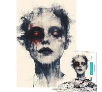 Puzzle per ragazzi da 1000 pezzi ritratto inquietante divertimento a casa attività per passare il tempo durante le vacanze giochi divertenti per ragazzi dai 14 anni in su (50x75cm)