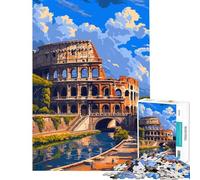 Puzzle per ragazzi da 1000 pezzi Roma Italia Colosseo Difficile e stimolante Regalo per donne Giochi divertenti per e dai 14 anni in su (38x26cm)