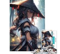 Puzzle per ragazzi da 1000 pezzi Ronin Samurai Donna Gioco educativo Sfida Giocattolo Giochi educativi Decorazione da parete Regalo di compleanno (Dimensioni 75x50cm)
