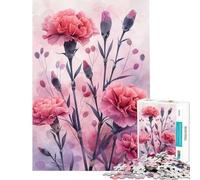 Puzzle per ragazzi da 1000 pezzi rosa con motivo garofano sinfonia gioco per tutta la famiglia giocattolo educativo regalo per donne e uomini (dimensioni 38x26cm)