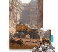 Puzzle per ragazzi da 1000 pezzi: Rover futuristico su Marte in un canyon, decorazione da parete, divertimento in famiglia, regalo di compleanno, regalo di viaggio 38x52cm