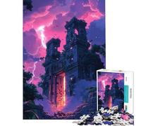 Puzzle per ragazzi da 1000 pezzi Rovine antiche al tramonto ideale per compleanno decorazione natalizia da parete gioco rompicapo per ragazzi dai 14 anni in su (38x26cm)