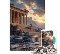 Puzzle per ragazzi da 1000 pezzi: Rovine di un tempio antico al tramonto Puzzle per ragazzi gioco pratico attività divertenti per passare il tempo a casa (dimensioni 50x75cm)
